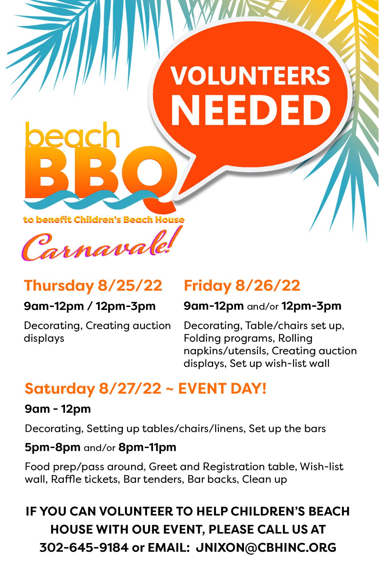 CBH_Volunteers PROUDLY SPONSORING THE 2022 CHILDREN'S BEACH HOUSE BBQ - Jack Lingo REALTOR