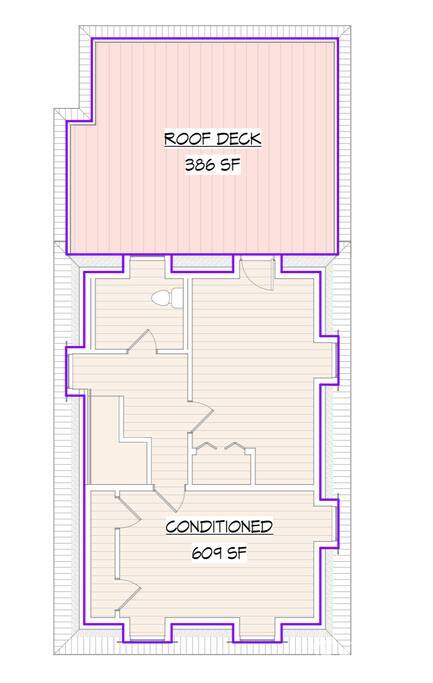 Roof+Deck+Plan 223 Second Street Rental Property